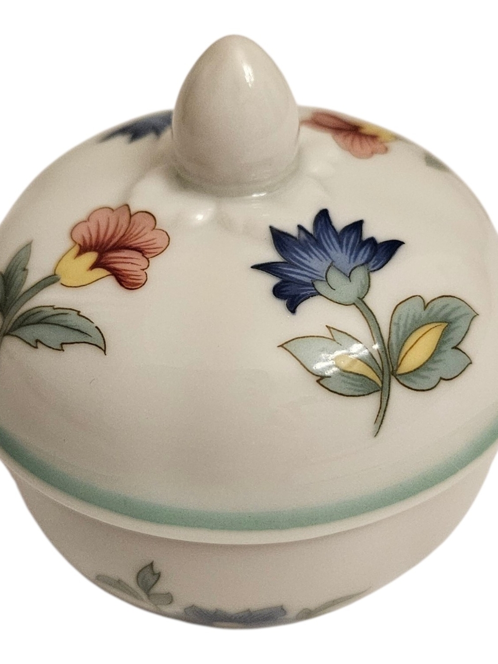 Vintage Heinrich Small Round Porcelain Trinket Box Made in Germany